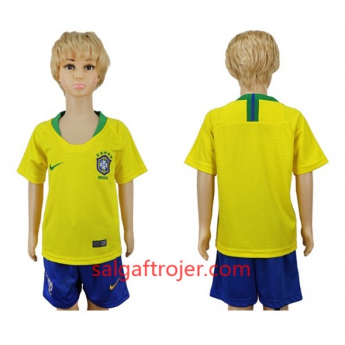 Brasilien Fodboldtrøjer Børn Hjemmebanesæt VM 2018 Brasilien Fodboldtrøjer Børn Hjemmebanesæt VM 2018